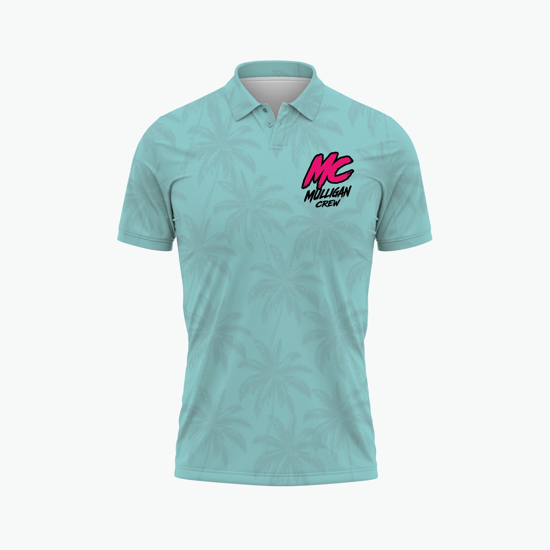 Grip It, Sip It polo in teal, front view
