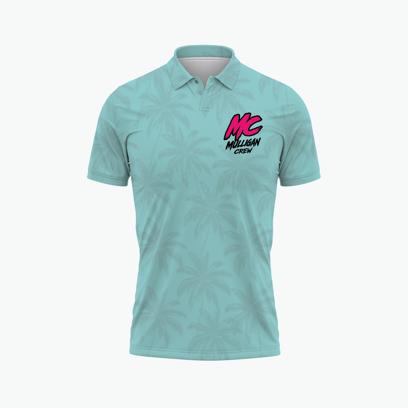 Grip It, Sip It polo in teal, front view